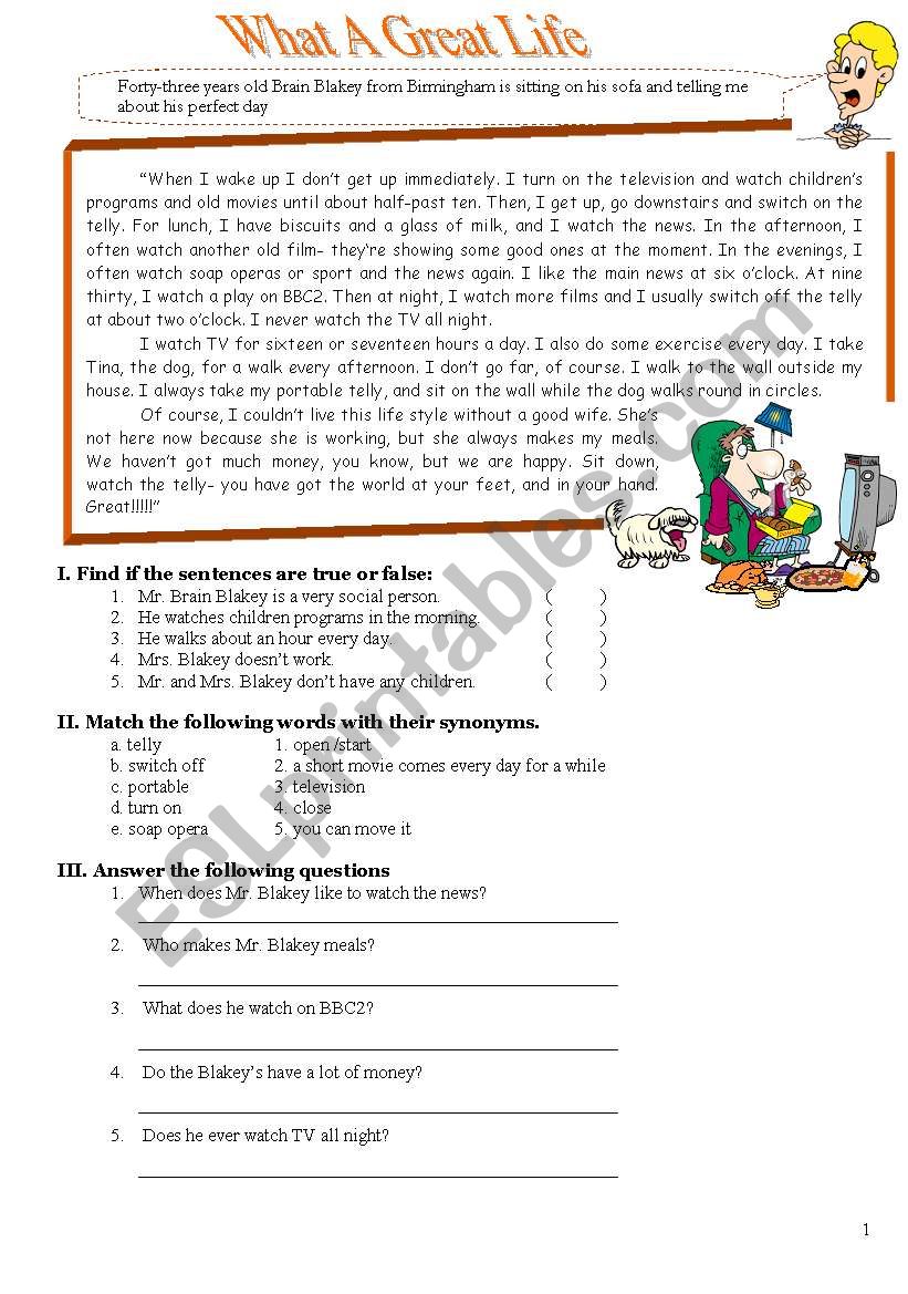 Present Simple WS worksheet