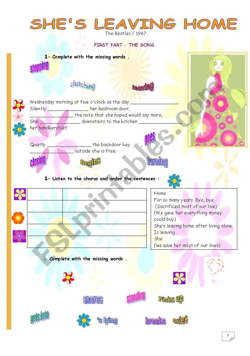 SHEÂ´S LEAVING HOME- Studying a song by The Beatles