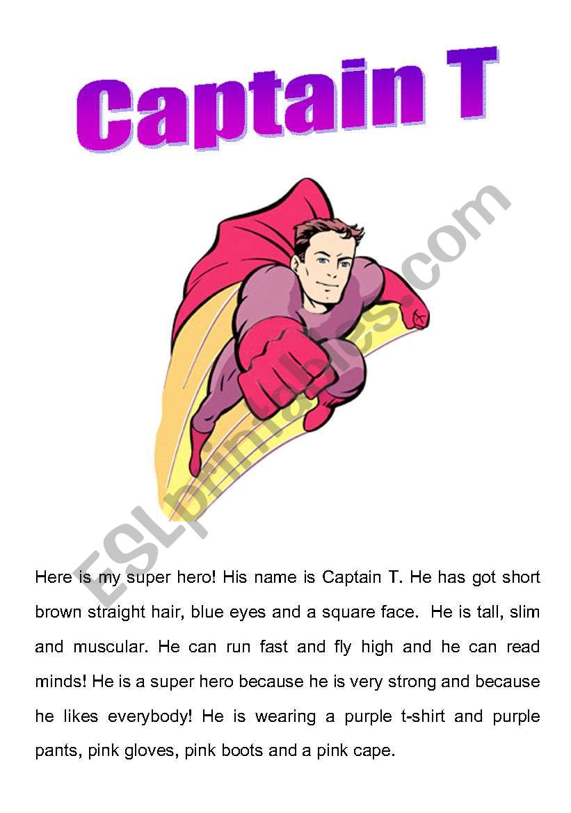 Create your own super hero (template for pupils)