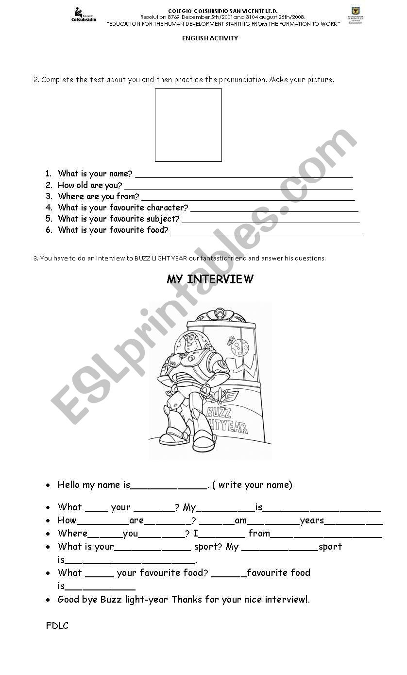 pPERSONAL INFORMATION worksheet