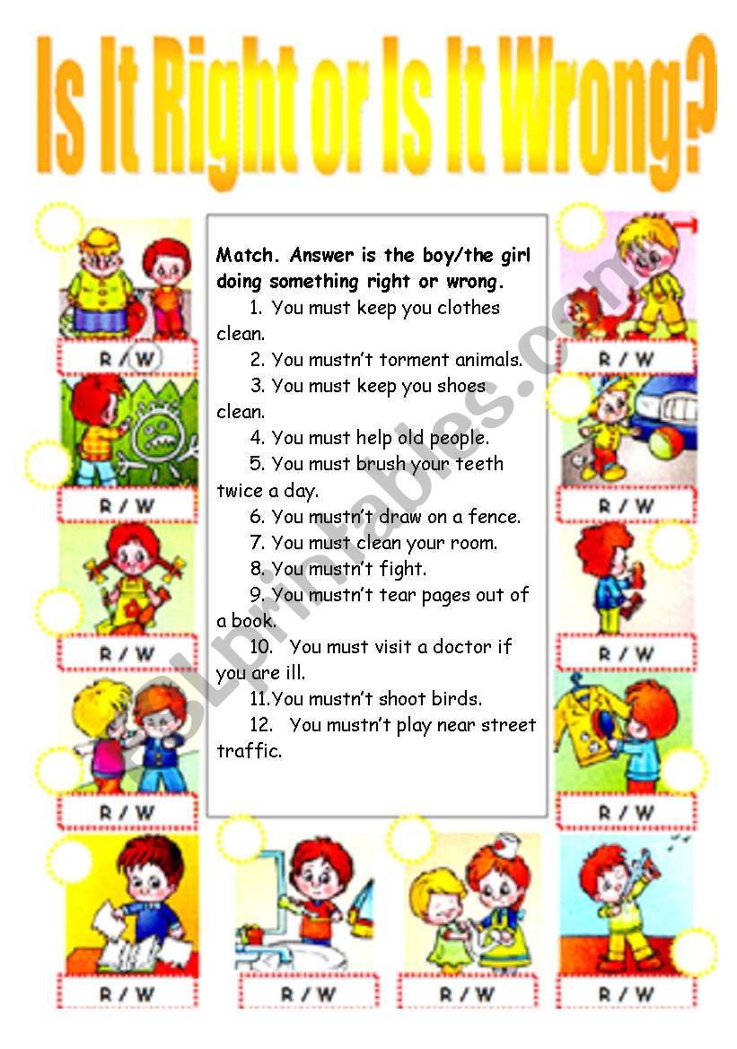 Is it right or is it wrong  worksheet