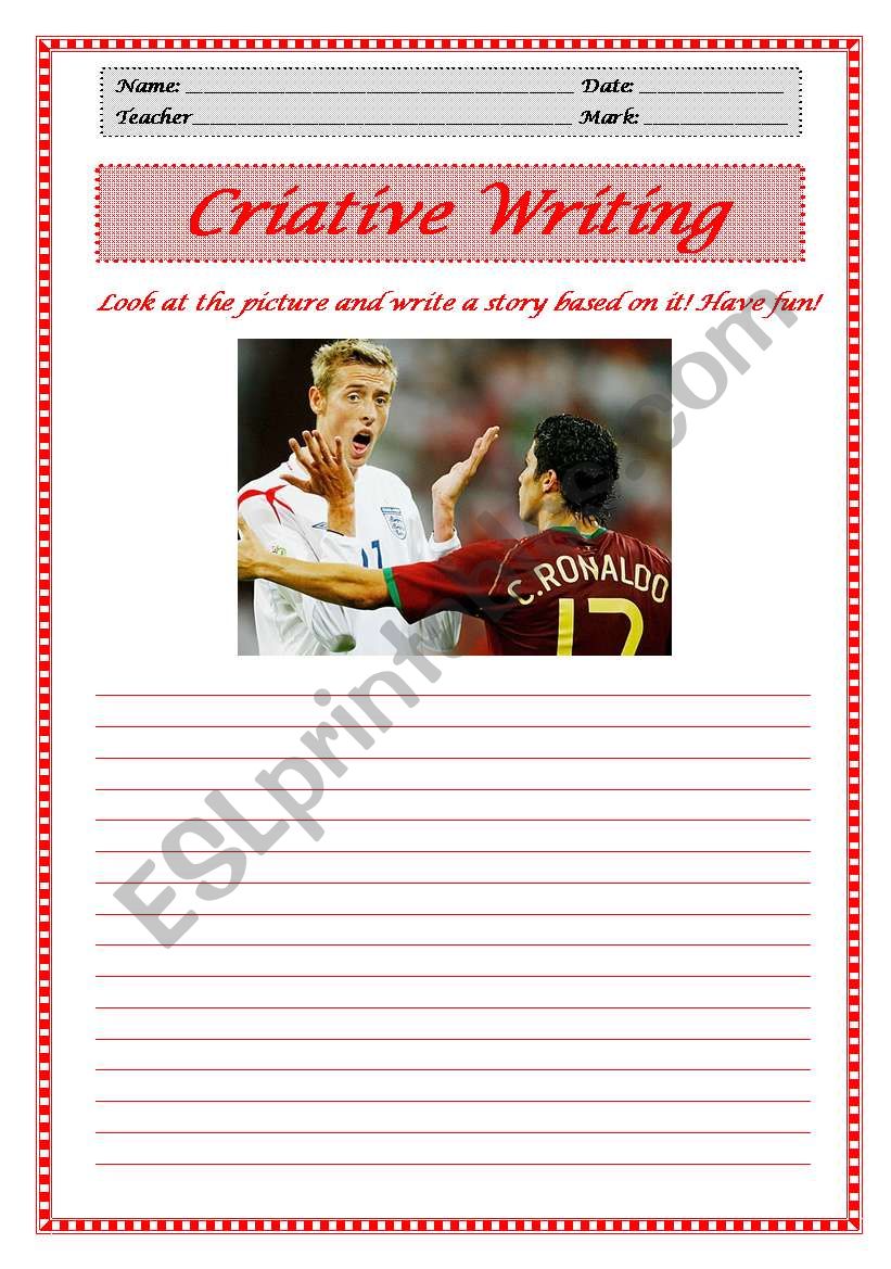 Criative Writing worksheet
