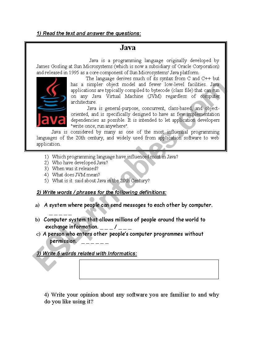 Test based on technical English Test based on technical English