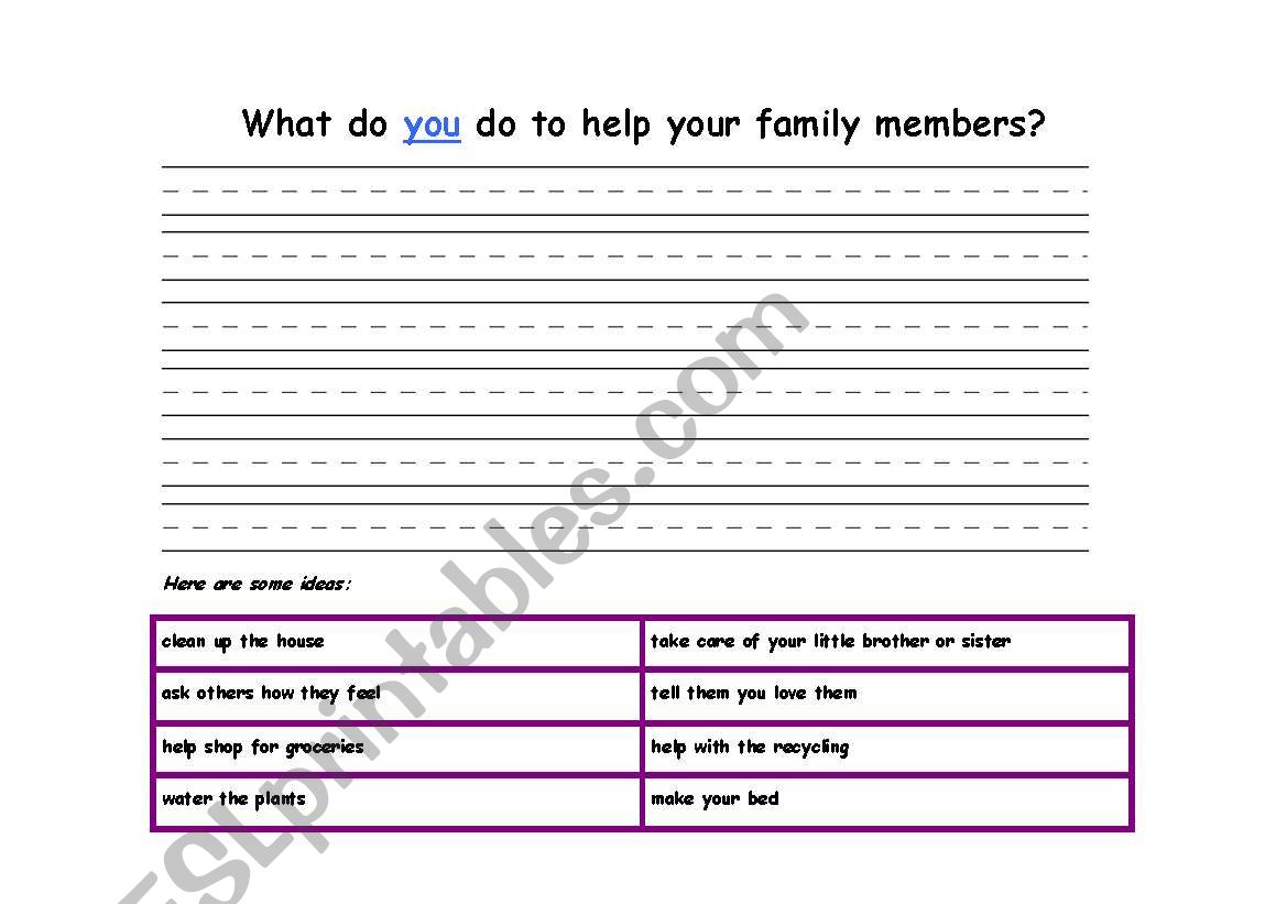 What do you do for your family?