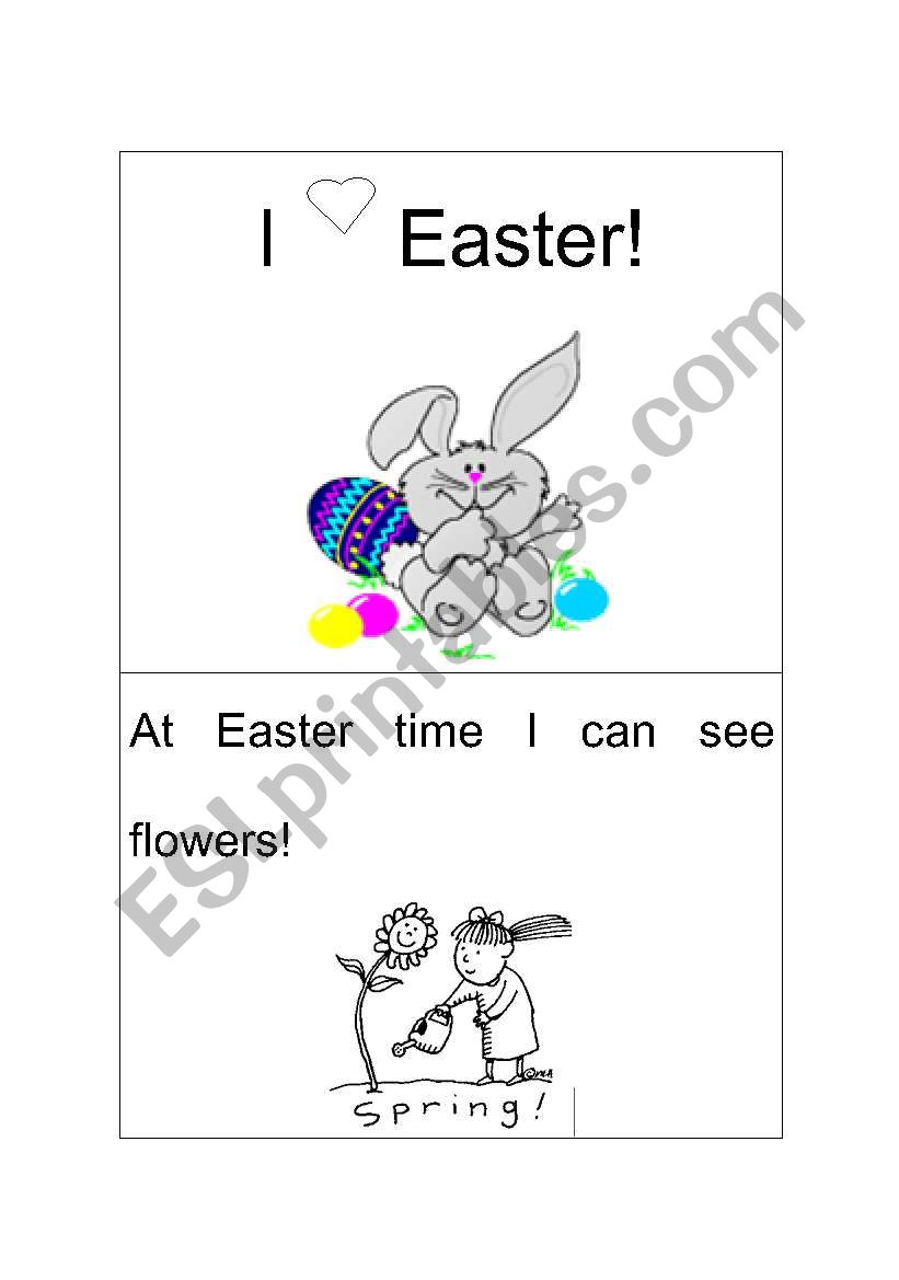 I love Easter worksheet