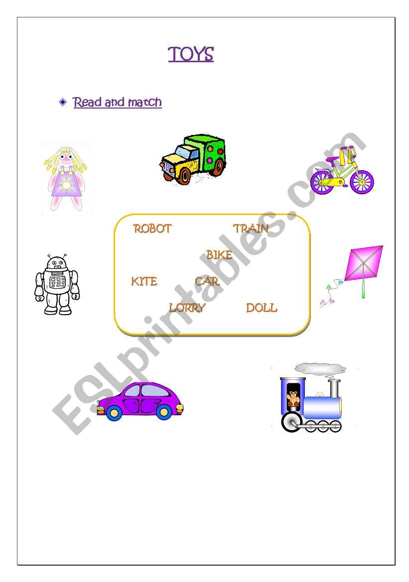 My toys worksheet