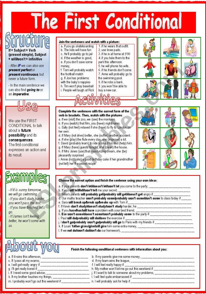 The first conditional worksheet