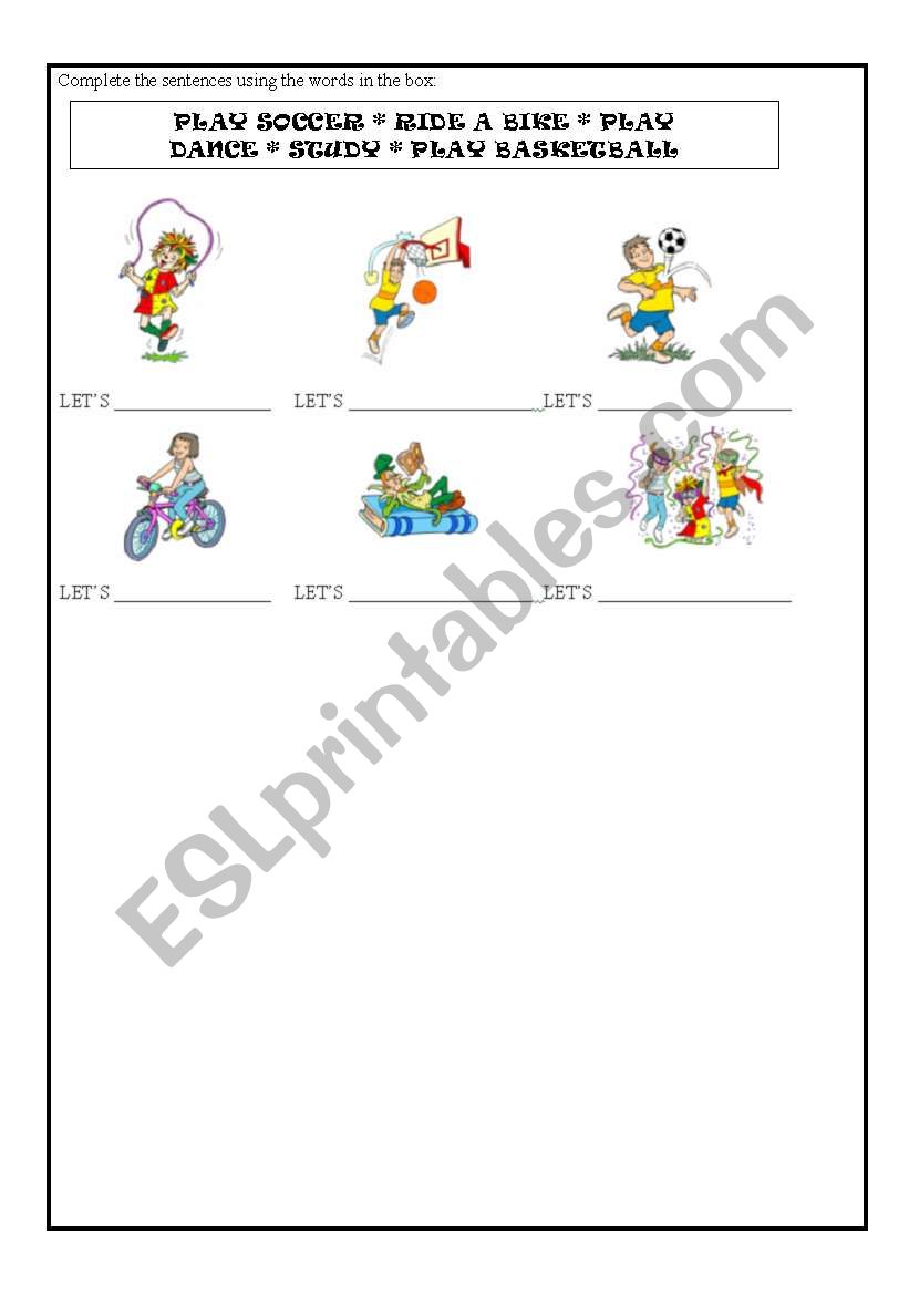 sports worksheet