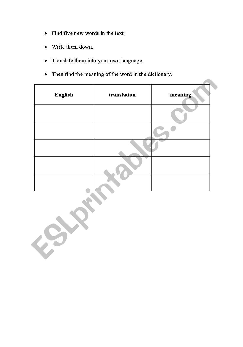 Word sheet worksheet
