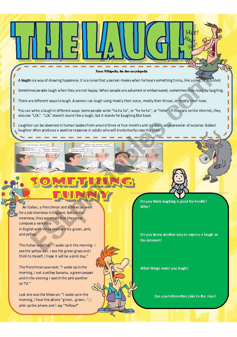 The Laugh worksheet