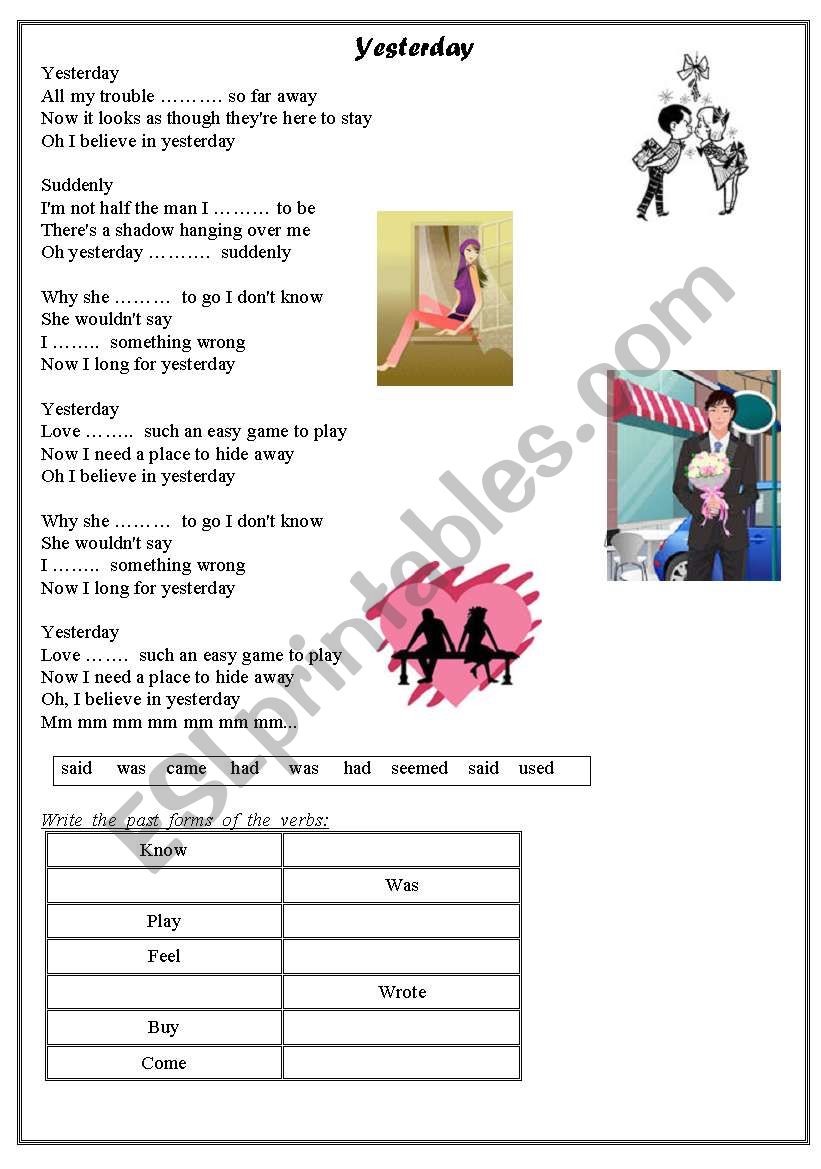 regular and irregular verbs worksheet