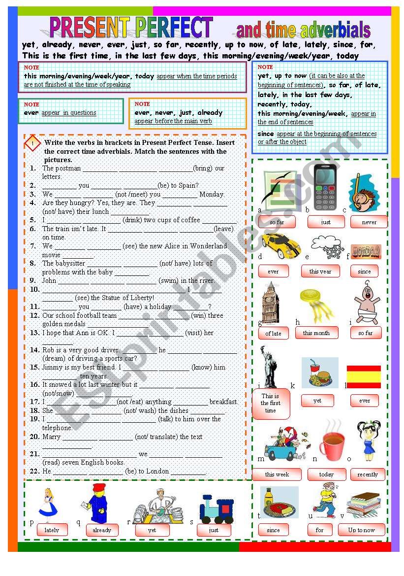 PRESENT PERFECT and time adverbials