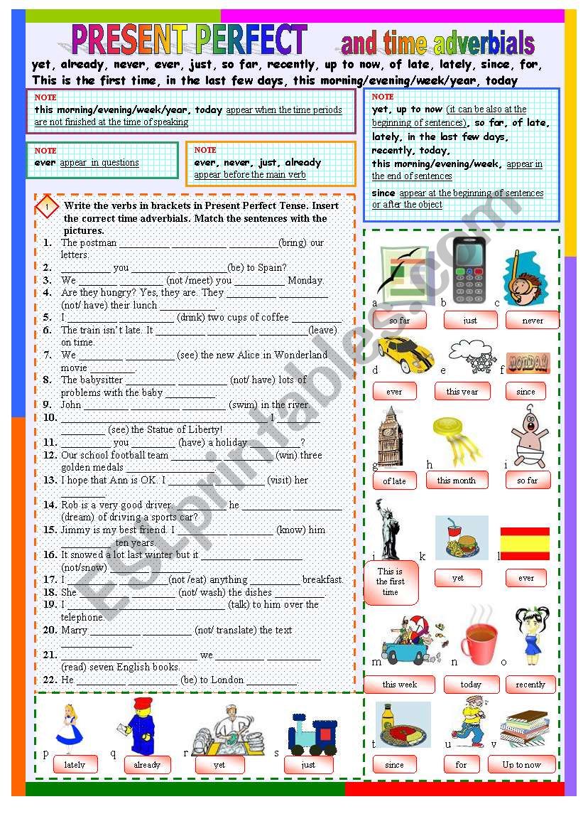 PRESENT PERFECT and time adverbials