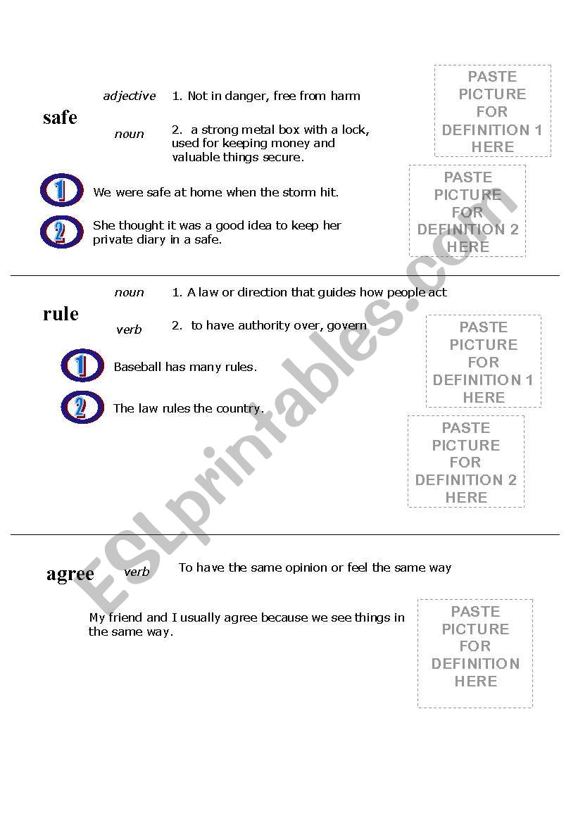 Citizenship word list (activity)