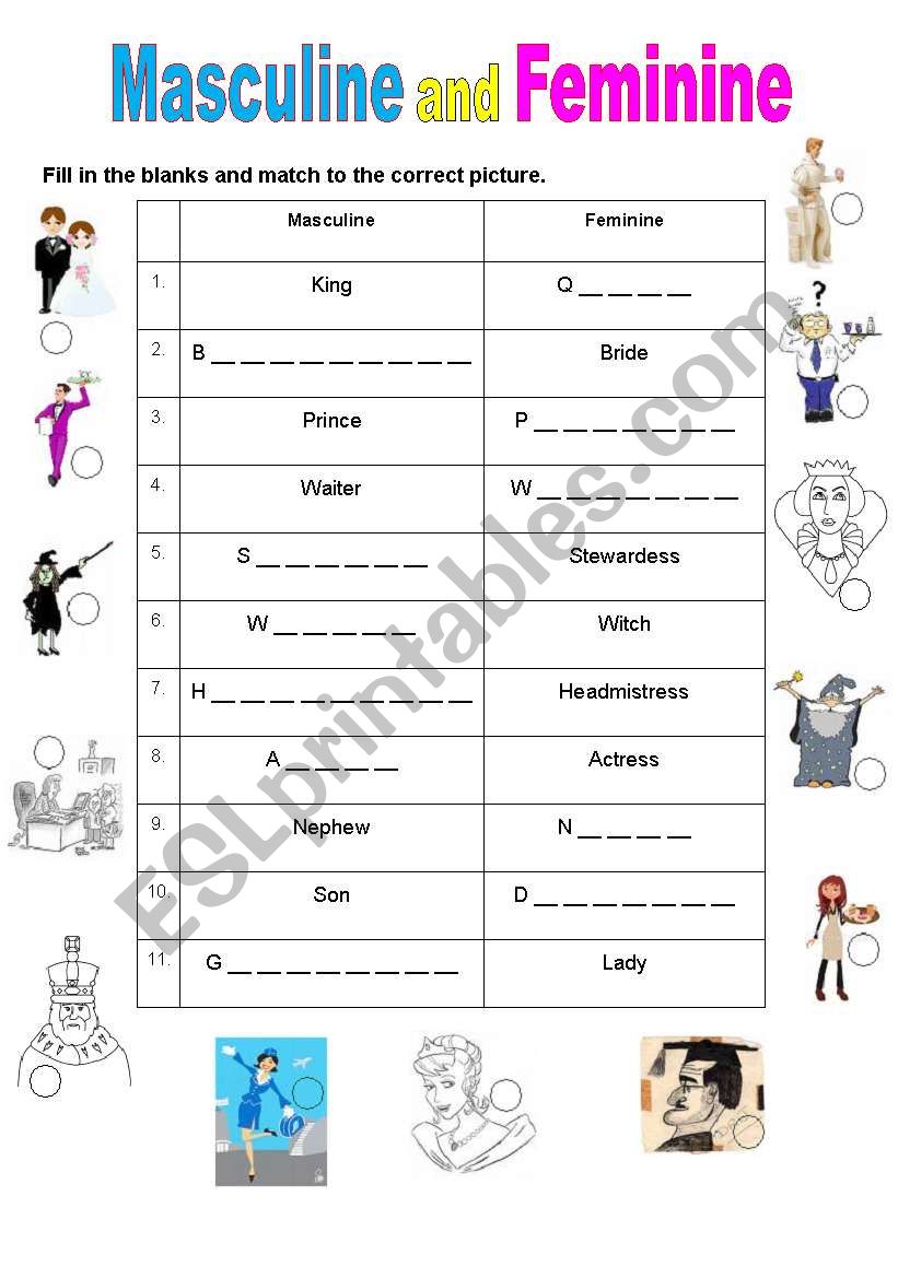 masculine-and-feminine-esl-worksheet-by-ol1n3