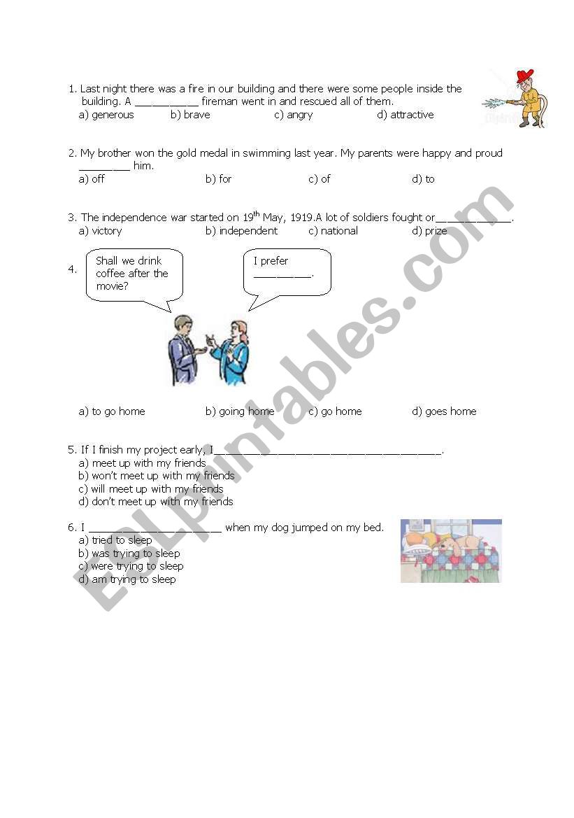 8th grade Revision test My English 20 quest.