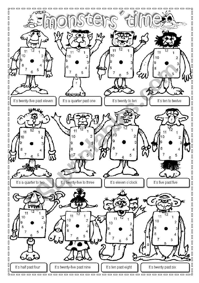 MONSTERSÂ´ TIME (1) worksheet