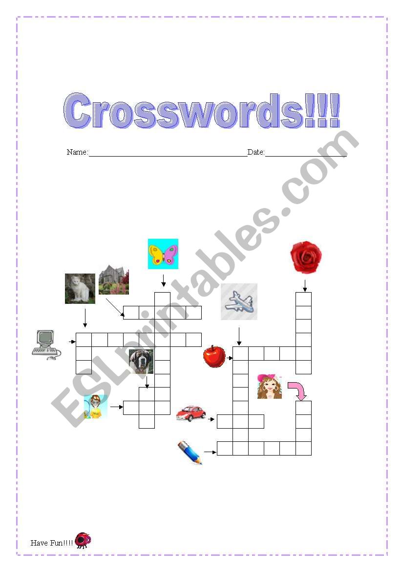 Crosswords worksheet