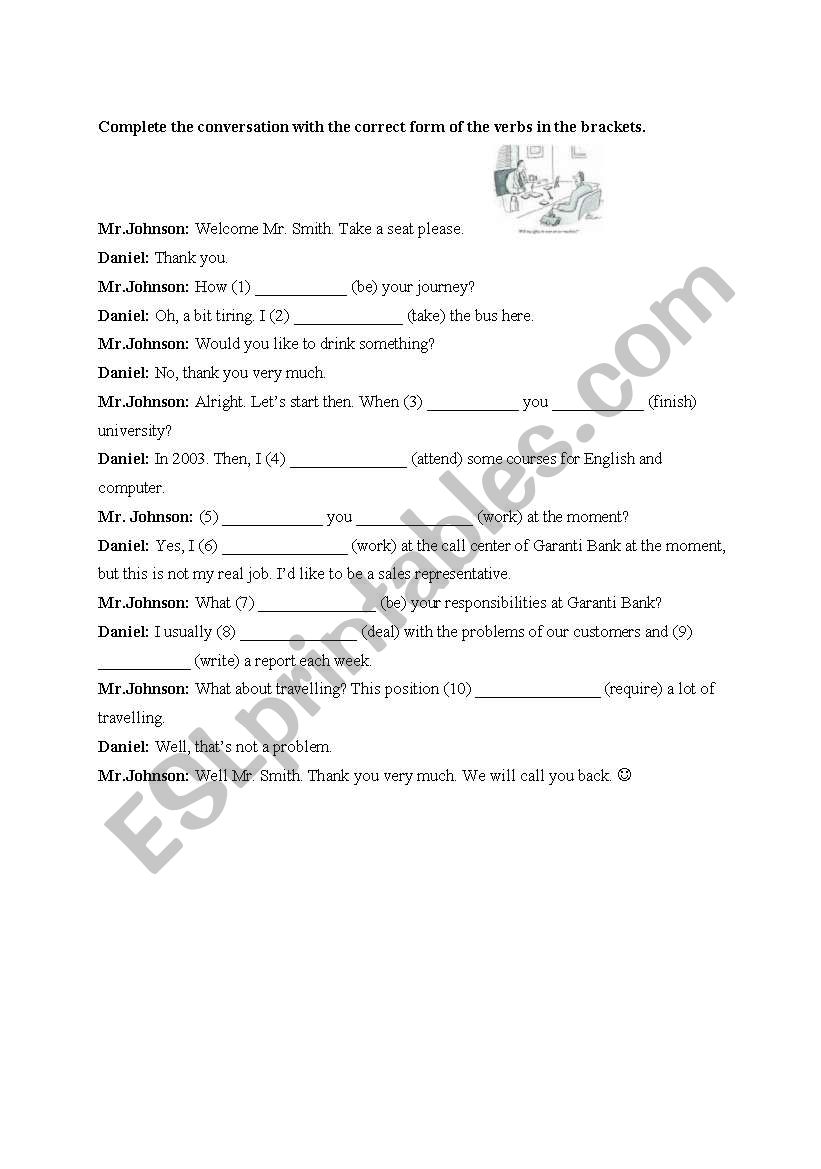 tenses worksheet