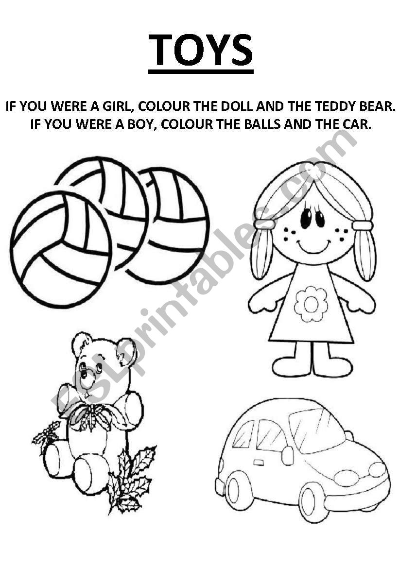 TOYS worksheet