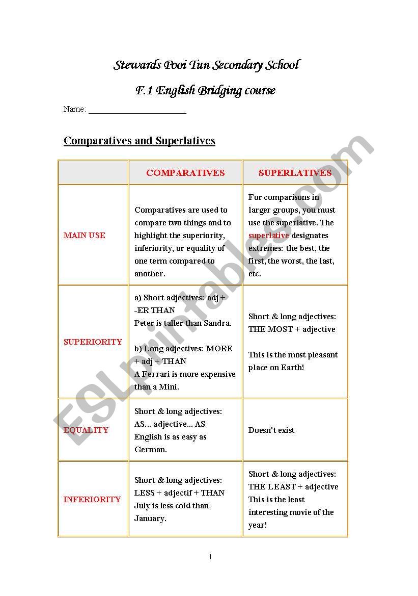 grammar worksheet