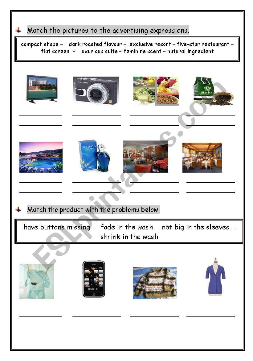 products worksheet