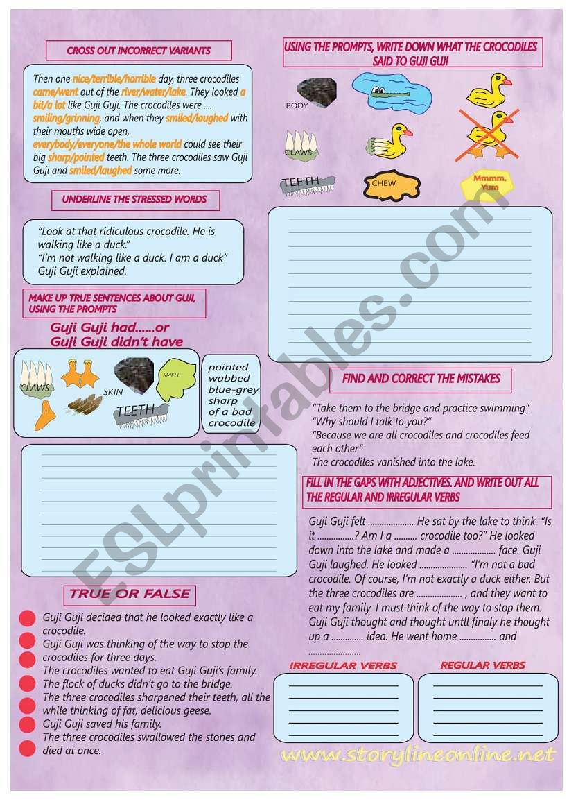 Guji Guji 2 worksheet