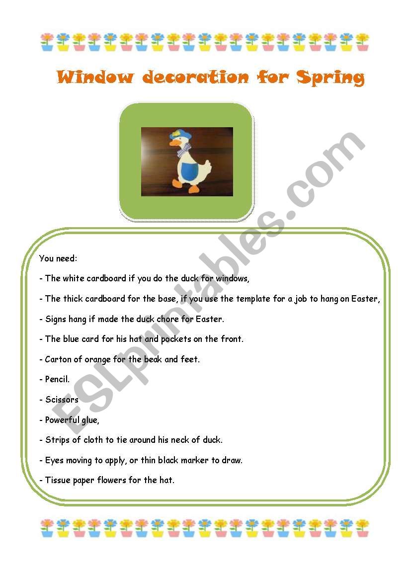 Easter craft worksheet