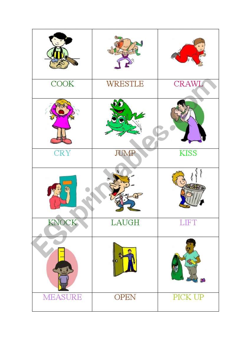 ACTIONS (3 OF 6) -MEMORY GAME/PELMANISM