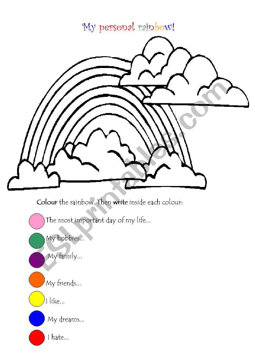 My rainbow! worksheet