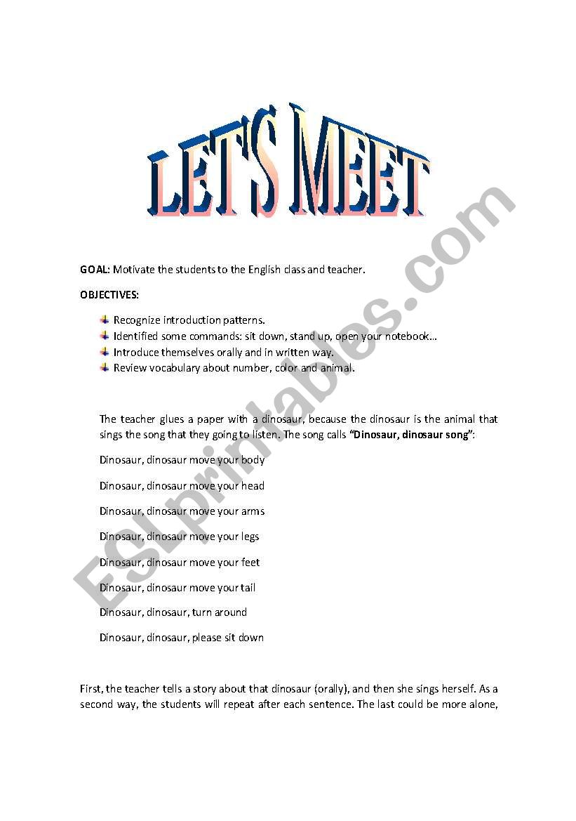 the first class worksheet