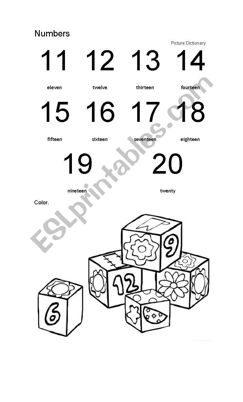 numbers and colors worksheet