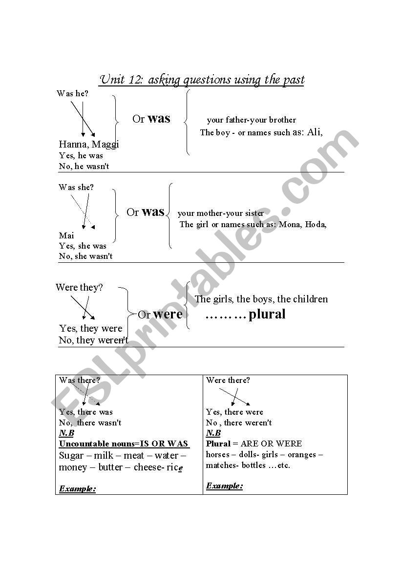 Explanation  worksheet