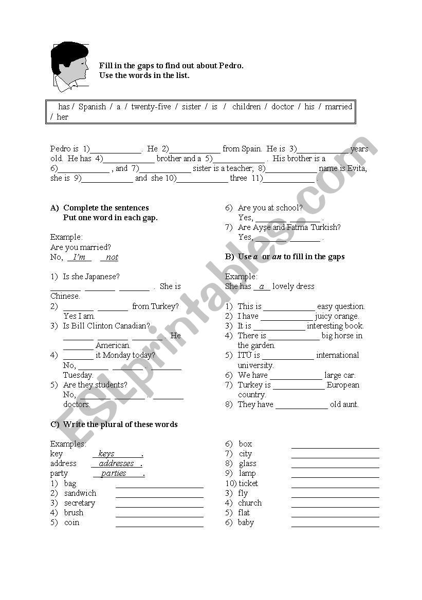 simple present tense mixed exercises