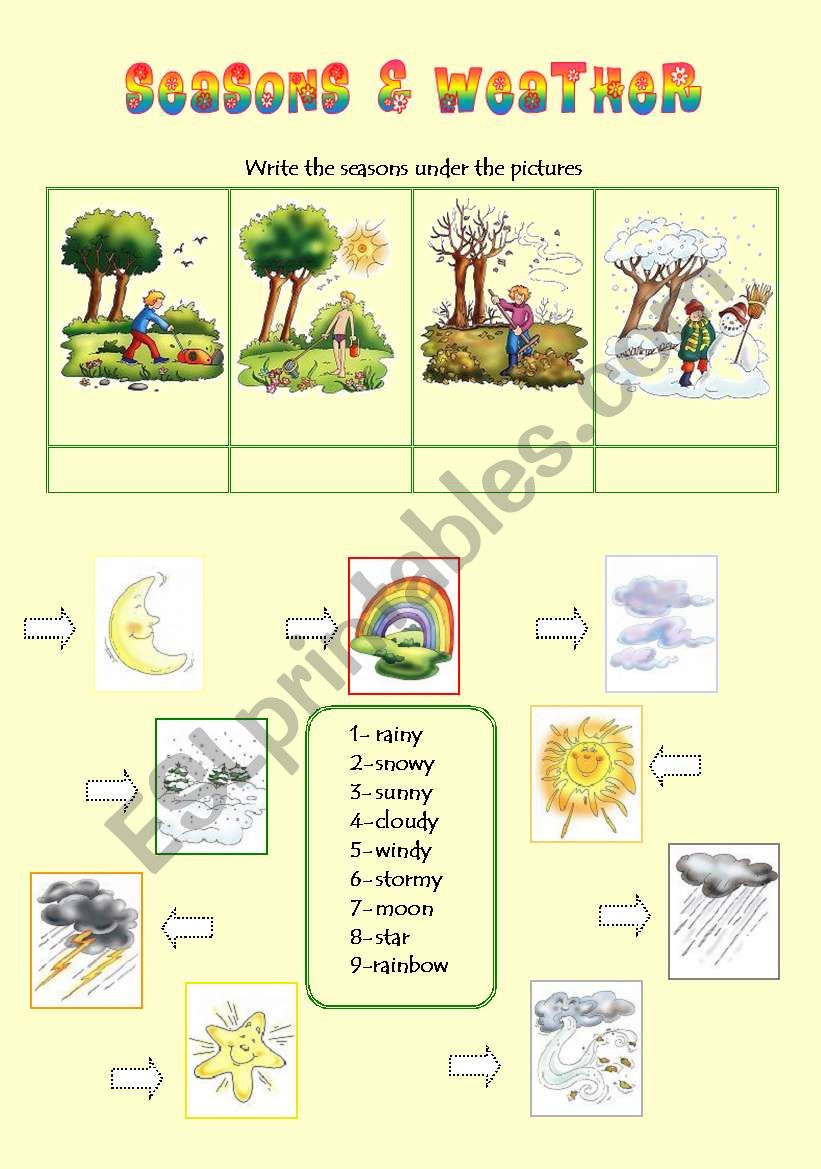 SEASONS&WEATHER worksheet