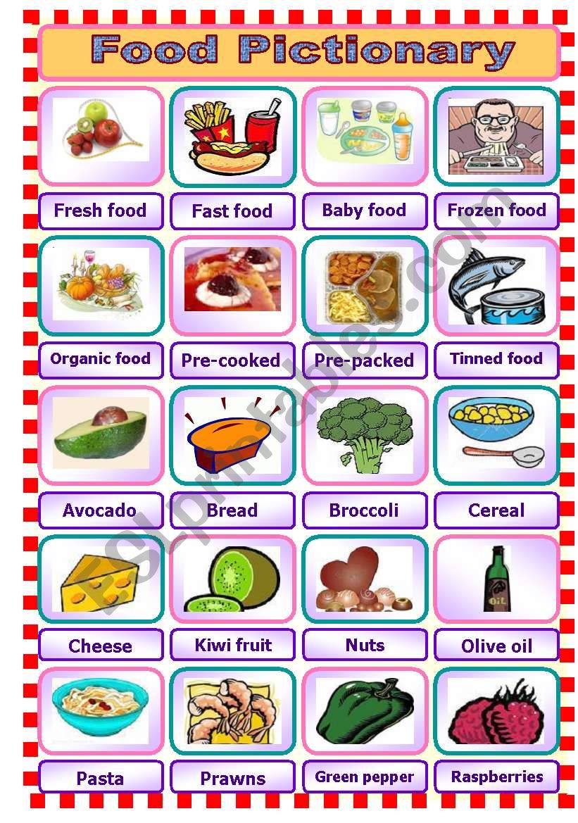 Food Pictionary worksheet