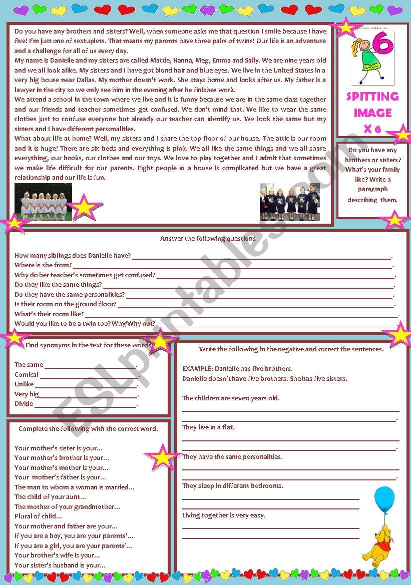 Spitting Image x6 worksheet