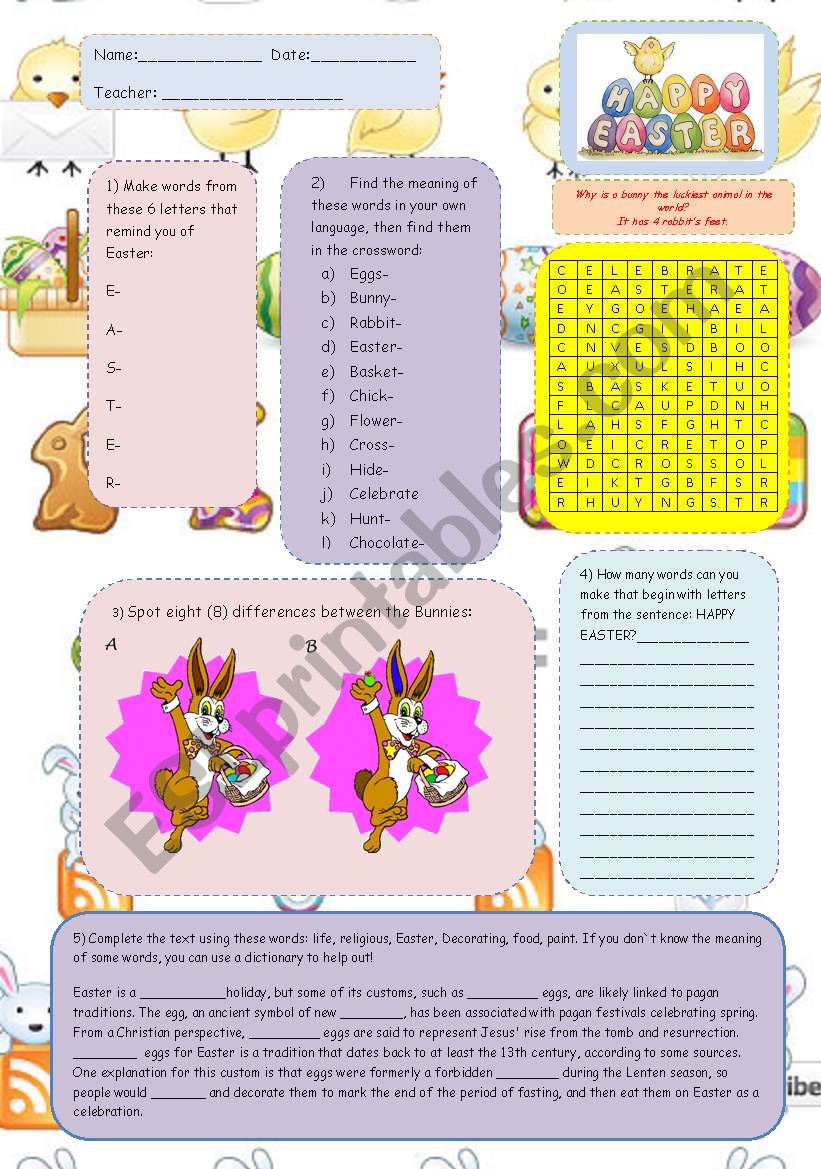 Easter Fun! worksheet