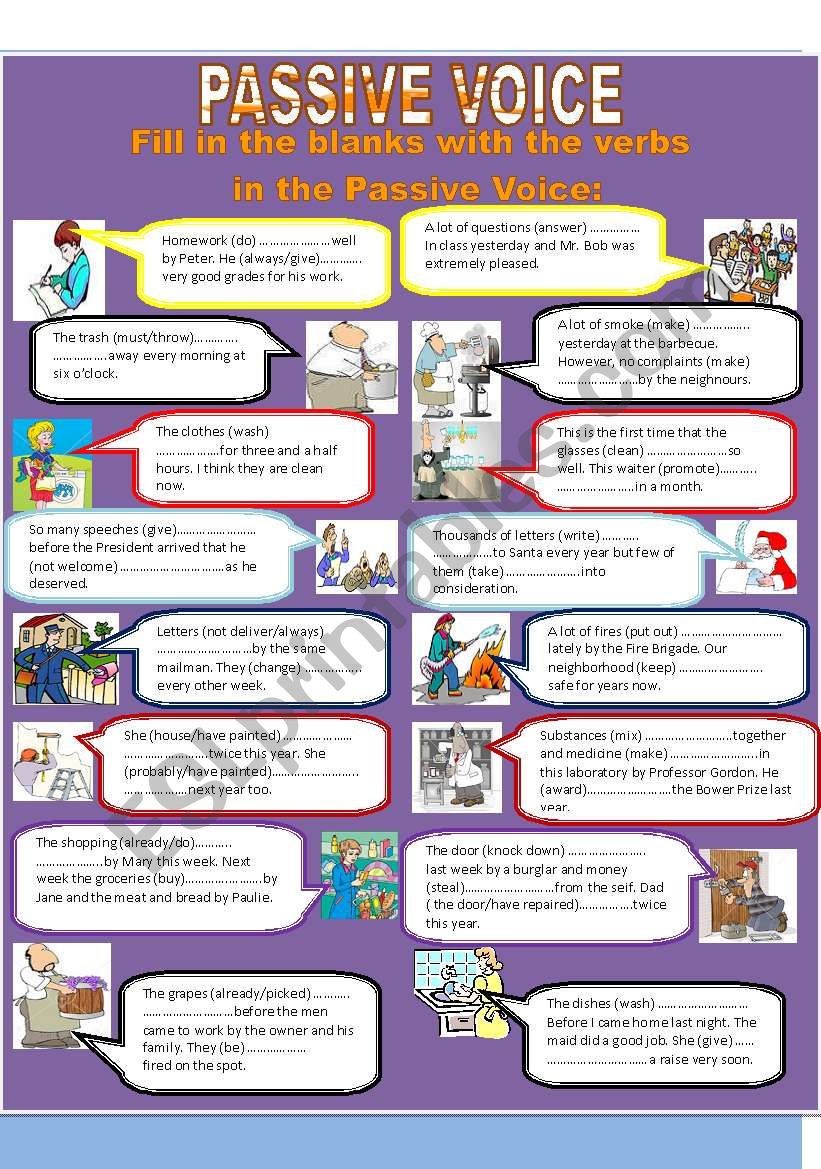 Passive Voice worksheet