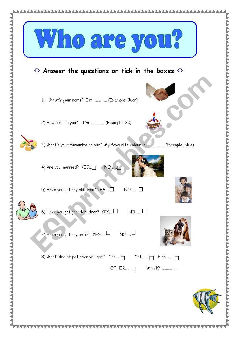  Icebreaker worksheet for adults