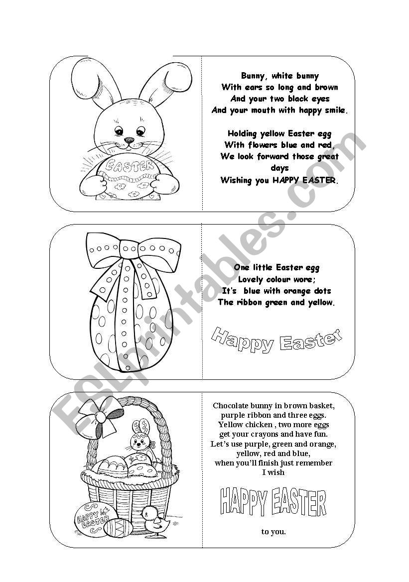 Easter - colour by the poem (editable)
