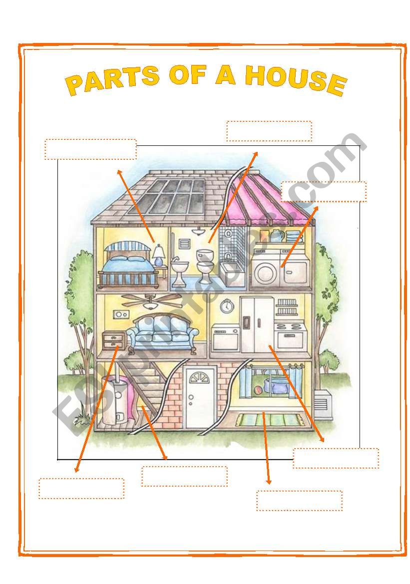 Parts of a house worksheet