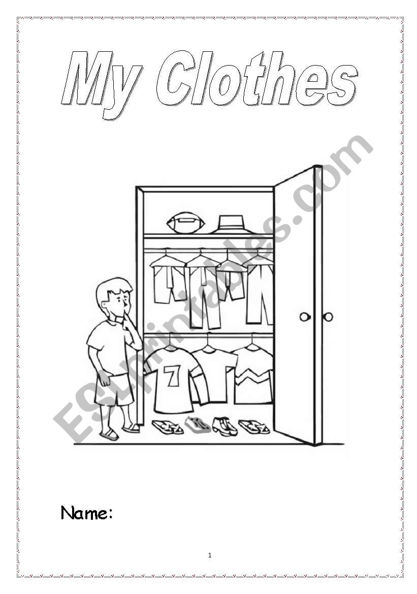 My clothes (1/3) worksheet