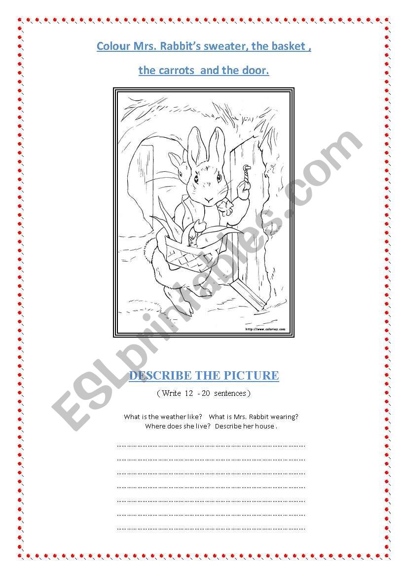 Creating writing worksheet