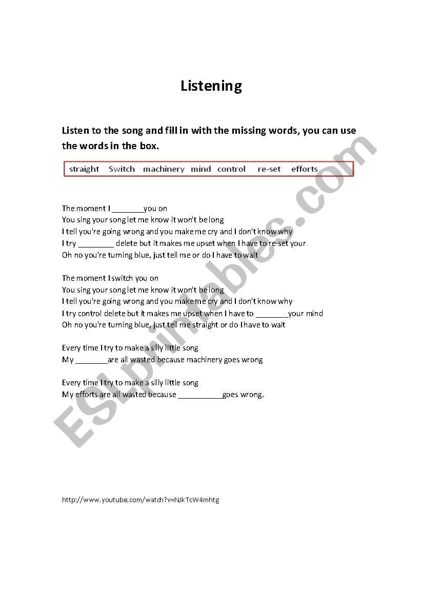 computers worksheet