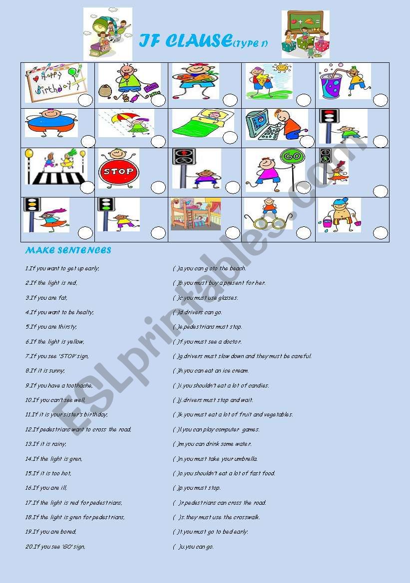 ýf clause type1 worksheet