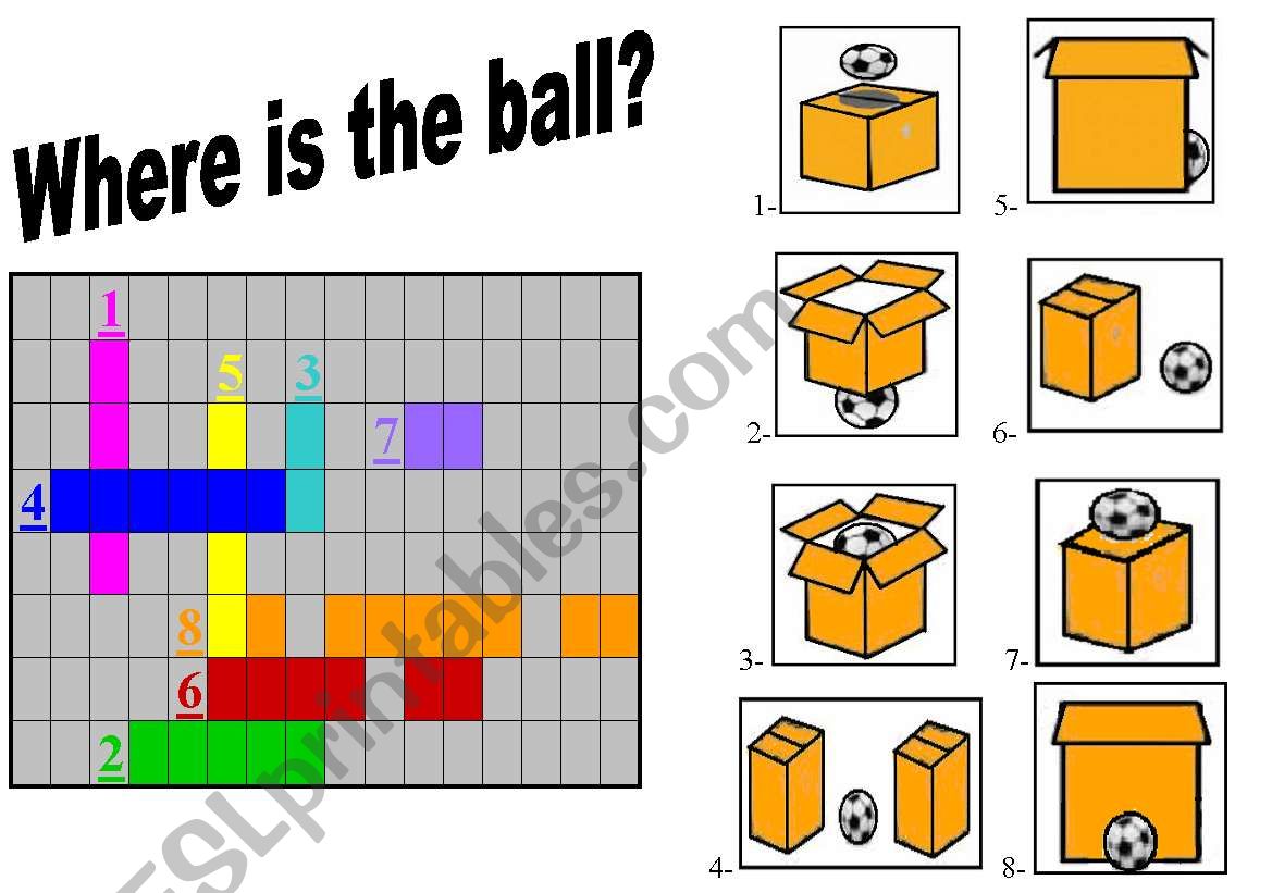 preposition of place worksheet