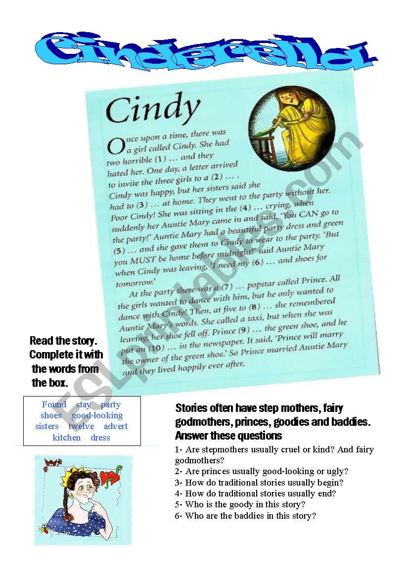 Cinderella worksheet