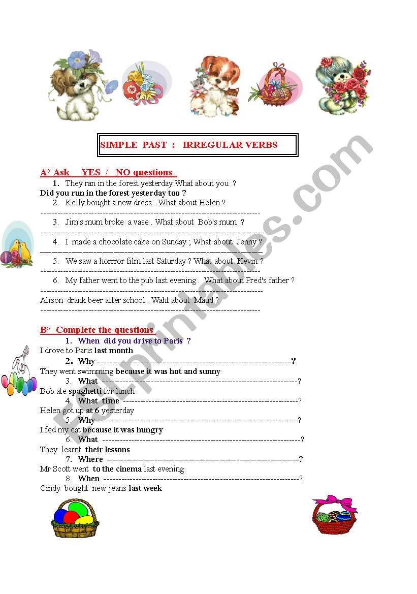 Simple Past and its irregular verbs 