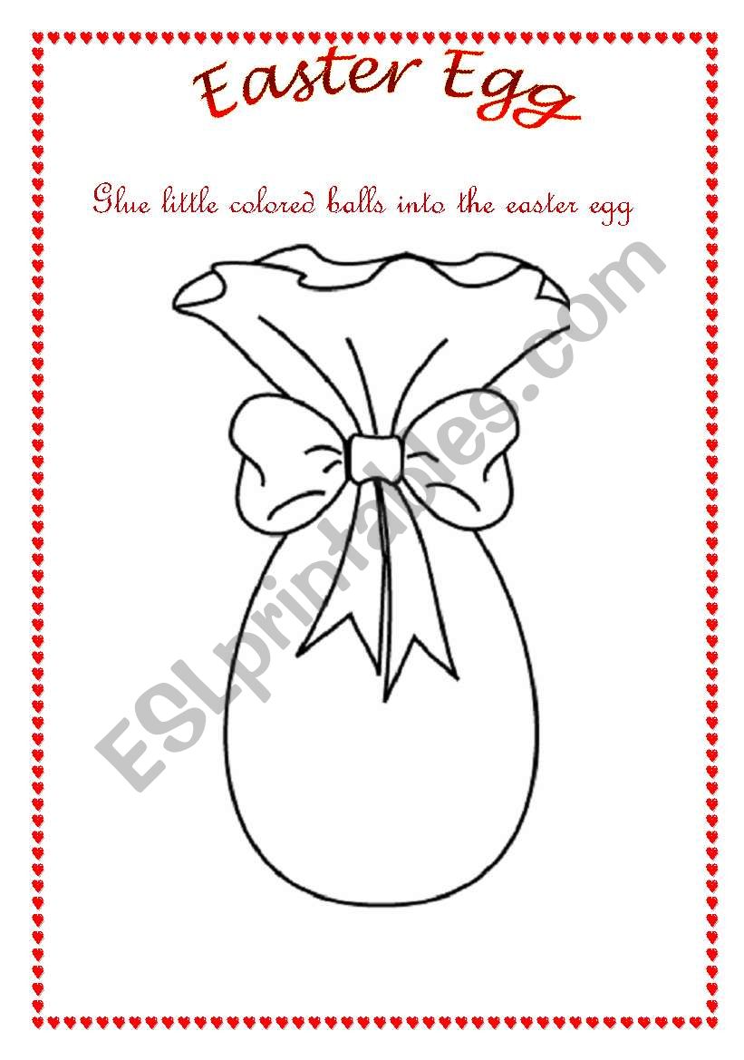 Easter Egg worksheet